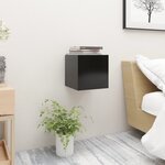vidaXL Tables de chevet 2 Pièces Noir 30 5x30x30 cm Bois d'ingénierie