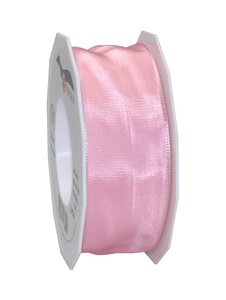Ruban de soie acetat laitonné lyon 25-m-rouleau 40 mm rose