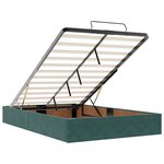 vidaXL Cadre de lit ottoman avec matelas vert foncé 120x190 cm velours
