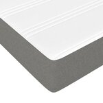 vidaXL Sommier à lattes de lit avec matelas Gris foncé 90x200 cm Tissu