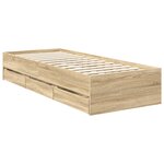 vidaXL Cadre de lit Chêne Sonoma 75 x 190 cm Bois Ingénierie