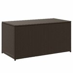 vidaXL Boîte de rangement de jardin résine tressée 100x50x50 cm marron