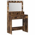 vidaXL Table de Toilette Chêne fumé 79 x 41 x 135 cm Bois d'ingénierie