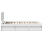 vidaXL Cadre de lit avec tête de lit Blanc 120 x 200 cm Pin massif