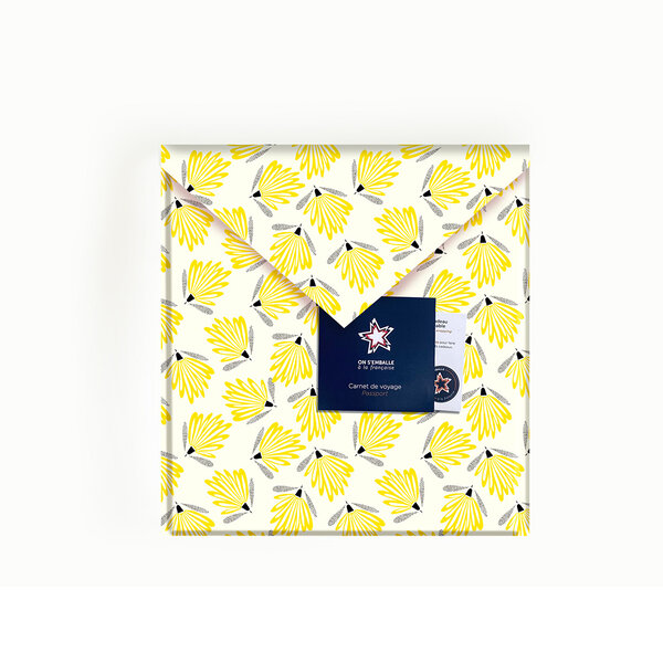 KIT Pochette cadeau réutilisable L Jaune Nice