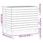 vidaXL Panier à linge 88 5x44x76 cm bois massif de pin