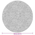 vidaXL Tapis lavable antidérapant φ120 cm gris