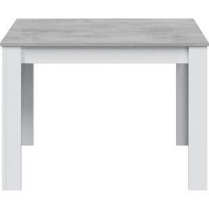 Table à manger - CLoe - rectangulaire - Blanc Artik / Béton - 109 x 67 x 78 cm