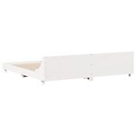 vidaXL Cadre de lit sans matelas blanc 200x200 cm bois massif de pin