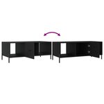 vidaXL Table basse noir 102x50x40 cm bois d'ingénierie