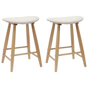 vidaXL Chaises de salle à manger 2 pc Bois de Caoutchouc Massif