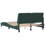 vidaXL Cadre de lit avec tête de lit Vert foncé 140x200 cm Velours