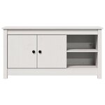 vidaXL Meuble TV Blanc 103x36 5x52 cm Bois de pin massif