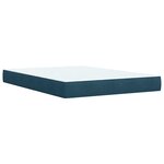 vidaXL Sommier à lattes de lit et matelas bleu 160x200 cm velours