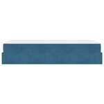 vidaXL Cadre de lit avec matelas avec matelas 2 Pièces Bleu Velours