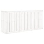 vidaXL Set de balcon 2 places blanc bois de pin massif