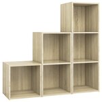 vidaXL Ensemble de meubles TV 3 Pièces Chêne sonoma Bois d'ingénierie