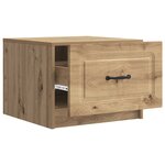vidaXL Table basse Chêne artisanal 49 x 50 x 37 cm Bois d'ingénierie