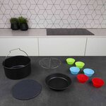 Princess set d'accessoires de friteuse 10 pièces 3 2 l métal et silicone