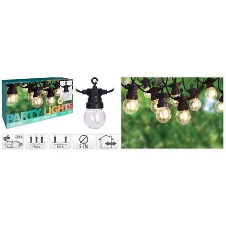 ProGarden Guirlande lumineuse de jardin 10 ampoules LED 24 V