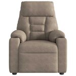 vidaXL Fauteuil inclinable électrique taupe tissu microfibre