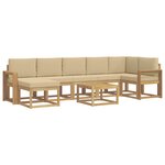 vidaXL Ensemble de canapés d'extérieur 8 pc Blanc et Beige Polyester
