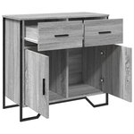 vidaXL Buffet sonoma gris 79 5x35 5x74 5 cm bois d'ingénierie
