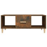 vidaXL Table basse chêne fumé 102x50x40 cm bois d'ingénierie