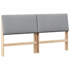 vidaXL Tête de lit capitonnée Gris clair 180 cm Pin massif