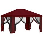 vidaXL Abri de jardin avec parois 4 × 3 m Bordeaux Polyester et Acier