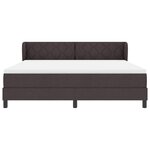 vidaXL Lit boxspring avec matelas Marron foncé 180 x 200 cm tissu