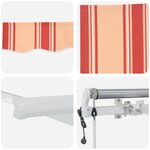 vidaXL Auvent Rétractable 600 × 350 cm jaune et orange