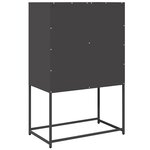 vidaXL Buffet haut noir 68x39x107 cm acier