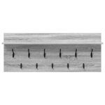 vidaXL Porte-manteau mural avec étagère Sonoma gris Bois d'ingénierie