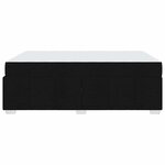 vidaXL Cadre de lit avec matelas Noir 160 x 200 cm tissu