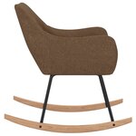 vidaXL Chaise à bascule Marron Tissu