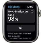 Apple Watch Series 6 GPS + Cellular, 44mm Boîtier en Acier Inoxidable Graphite avec Bracelet Sport Noir