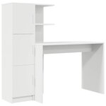 vidaXL Bureau 2 Pièces Blanc