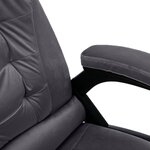 vidaXL Chaise de bureau Gris foncé Velours