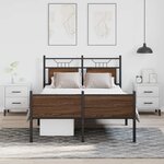 vidaXL Cadre de lit sans matelas chêne marron 120x200 cm