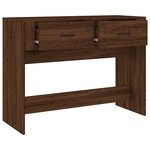 vidaXL Table console Chêne marron 100x39x75 cm Bois d'ingénierie
