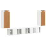 vidaXL Ensemble meuble TV 4 Pièces Blanc Bois d'ingénierie