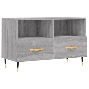 vidaXL Meuble TV Sonoma gris 80x36x50 cm Bois d'ingénierie