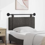 vidaXL Tête de lit suspendue Avec lumière LED Noir PU antique