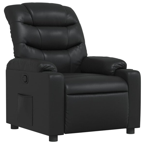 vidaXL Fauteuil inclinable Noir Similicuir