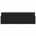 vidaXL Cadre de lit avec matelas Noir 180 x 200 cm tissu