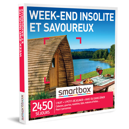 SMARTBOX - Coffret Cadeau - Week-end insolite et savoureux - 2450 séjours atypiques : yourtes, tipis, roulottes, cabanes ou maisons d'hôtes