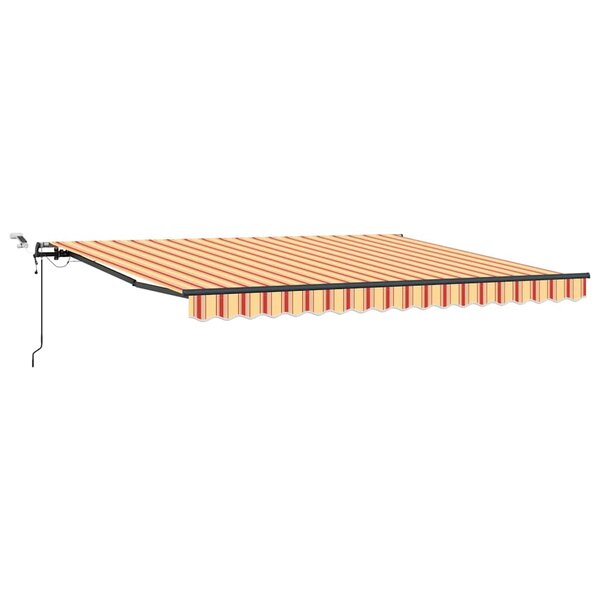 vidaXL Auvent Rétractable with jaune et orange 400 × 300 cm tissu