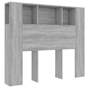 vidaXL Armoire de tête de lit sonoma gris 120x18 5x102 5 cm