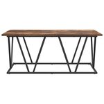 Table basse vidaXL en chêne fumé 100x50x40 cm en bois composite et métal
